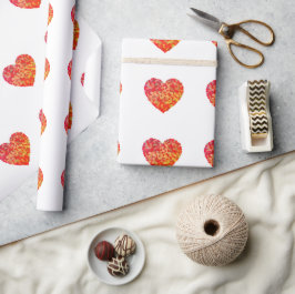 Abstract Heart Confetti Art Cadeaupapier