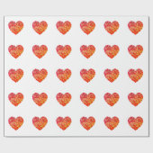Abstract Heart Confetti Art Cadeaupapier (Vlak)