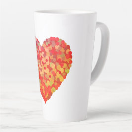 Abstract Heart Confetti Art Latte Mok