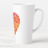 Abstract Heart Confetti Art Latte Mok (Rechts)