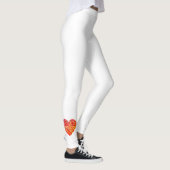Abstract Heart Confetti Art Leggings (Rechts)