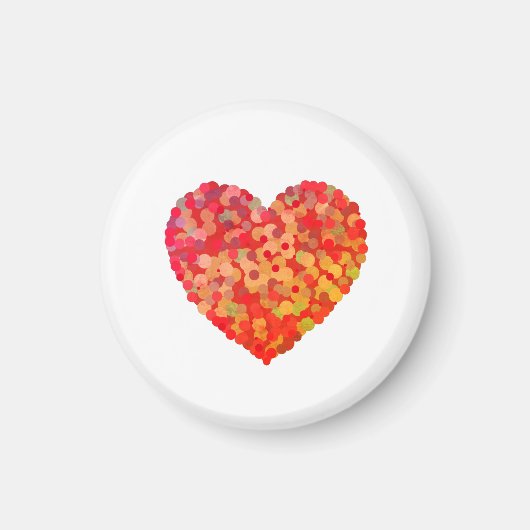 Abstract Heart Confetti Art Magneet (Voorkant)