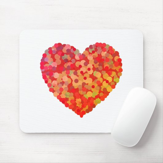 Abstract Heart Confetti Art Muismat (Met muis)