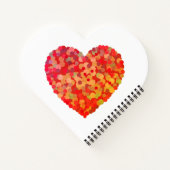 Abstract Heart Confetti Art Notitieboek (Achterkant)
