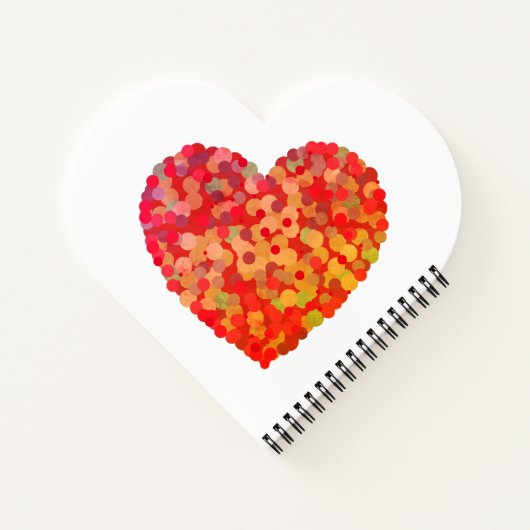 Abstract Heart Confetti Art Notitieboek (Achterkant)