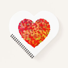 Abstract Heart Confetti Art Notitieboek
