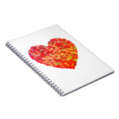 Abstract Heart Confetti Art Notitieboek (Rechterzijde)