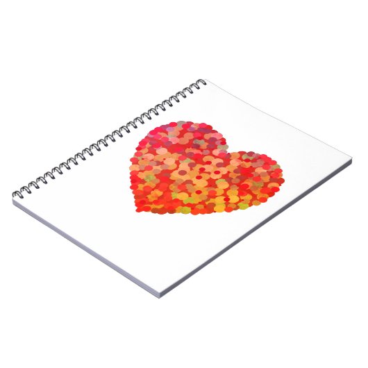 Abstract Heart Confetti Art Notitieboek (Linkerzijde)