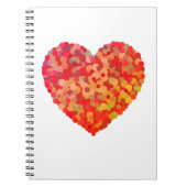 Abstract Heart Confetti Art Notitieboek (Voorkant)