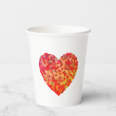 Abstract Heart Confetti Art Papieren Bekers (Achterkant)