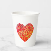 Abstract Heart Confetti Art Papieren Bekers (Voorkant)