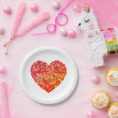 Abstract Heart Confetti Art Papieren Bordje (Feest)
