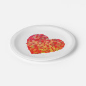 Abstract Heart Confetti Art Papieren Bordje (Gekanteld)