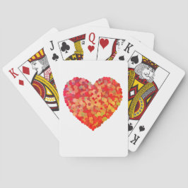 Abstract Heart Confetti Art Pokerkaarten