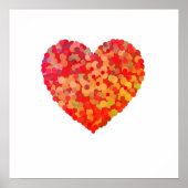 Abstract Heart Confetti Art Poster (Voorkant)
