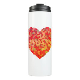 Abstract Heart Confetti Art Thermosbeker