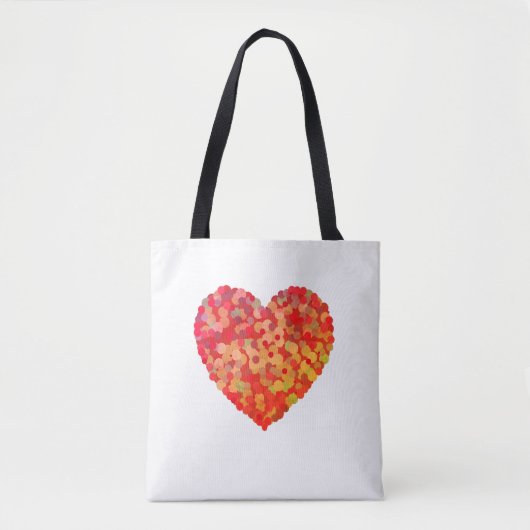 Abstract Heart Confetti Art Tote Bag (Voorkant)