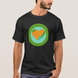 Abstract Heart Green Teal Orange Circle T-shirt