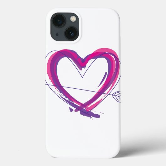 Abstract heart in purple and pink Case-Mate iPhone case (Achterkant)