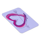 Abstract heart in purple and pink magneet (Rechterzijde)