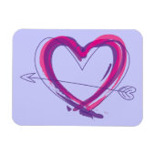 Abstract heart in purple and pink magneet (Horizontaal)