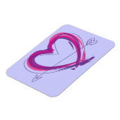 Abstract heart in purple and pink magneet (Linkerzijde)