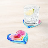 Abstract Heart Layer Onderzetter, expressieve kuns Kartonnen Onderzetters (Insitu)