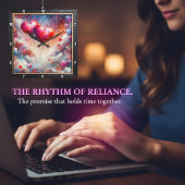 Abstract Heart Nebula Dream Vierkante Klok