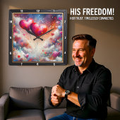 Abstract Heart Nebula Dream Vierkante Klok