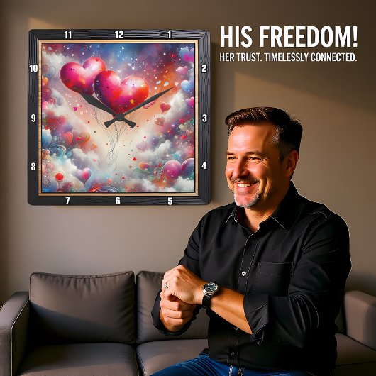 Abstract Heart Nebula Dream Vierkante Klok