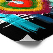 Abstract Heart _ Painterly Valentine Abstract Art  Poster (Hoek)