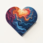 Abstract Heart Shape notebook Notitieboek (Achterkant)
