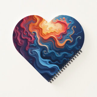 Abstract Heart Shape notebook Notitieboek