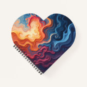 Abstract Heart Shaped Notebook Notitieboek (Voorkant)