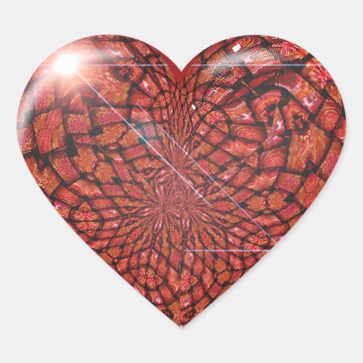 Abstract Heart Valentine's Day Hart Sticker (Voorkant)