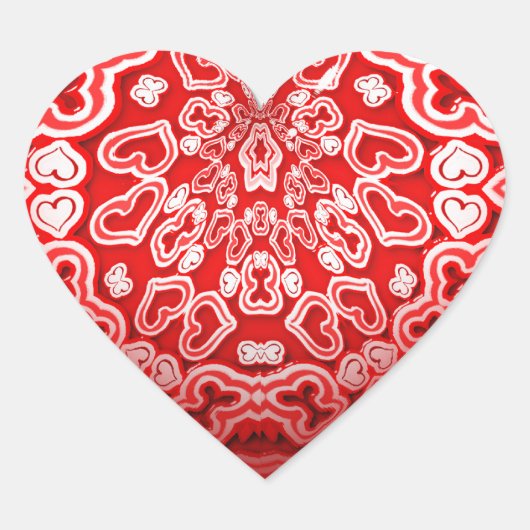 Abstract Heart Valentine's Day Hart Sticker (Voorkant)