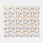 Abstract Hearts: Cozy Valentines Fleece Deken (Voorkant (Horizontaal))