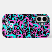 Abstract Hearts iPhone 16 Hoesje (Achterkant (horizontaal))