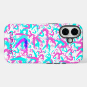 Abstract Hearts iPhone 16 Hoesje (Achterkant (horizontaal))