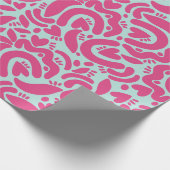 Abstract Hearts laat patroon achter Cadeaupapier (Hoek)