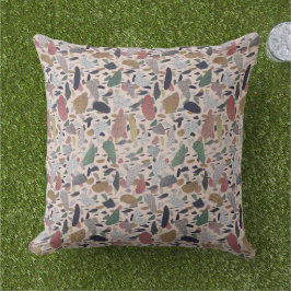 Abstract hedendaags kunstzinnig terrazzo stijlpatr buitenkussen