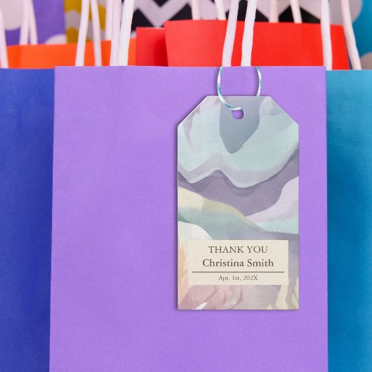 Abstract hedendaags pensioen dank u voor cadeaulabel