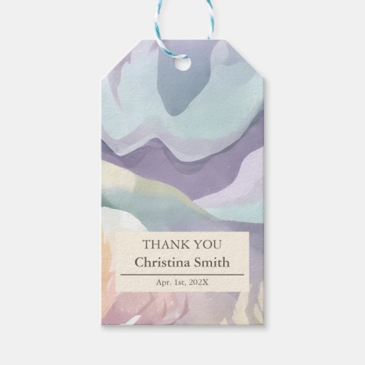 Abstract hedendaags pensioen dank u voor cadeaulabel (Voorkant)