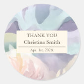 Abstract hedendaags pensioen dank u voor ronde sticker (Voorkant)