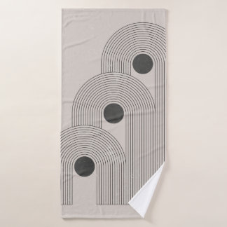 Abstract hedendaags poster uit het midden van de e badhanddoek