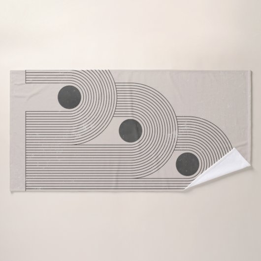 Abstract hedendaags poster uit het midden van de e badhanddoek (Badhanddoek)