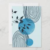 Abstract hedendaags tropisch blad 1/3 feestdagenkaart (Voorkant)