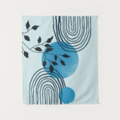 Abstract hedendaags tropisch blad 1/3 wandkleed (Voorkant)