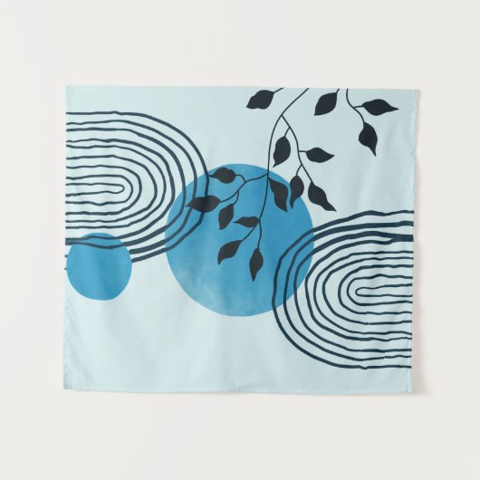 Abstract hedendaags tropisch blad 1/3 wandkleed (Voorkant (horizontaal))