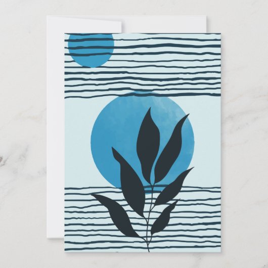 Abstract hedendaags tropisch blad 2/3 kaart (Voorkant)